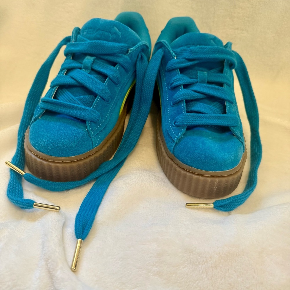Fenty x Puma Creeper Phatty Speed Blue / Lime Rihanna NWOT Limited Edition - Picture 8 of 11